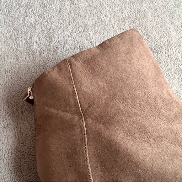 Express Vegan Faux Suede Pointed Toe High Heel Ankle Bootie Boots Sz 10 - Picture 6 of 14